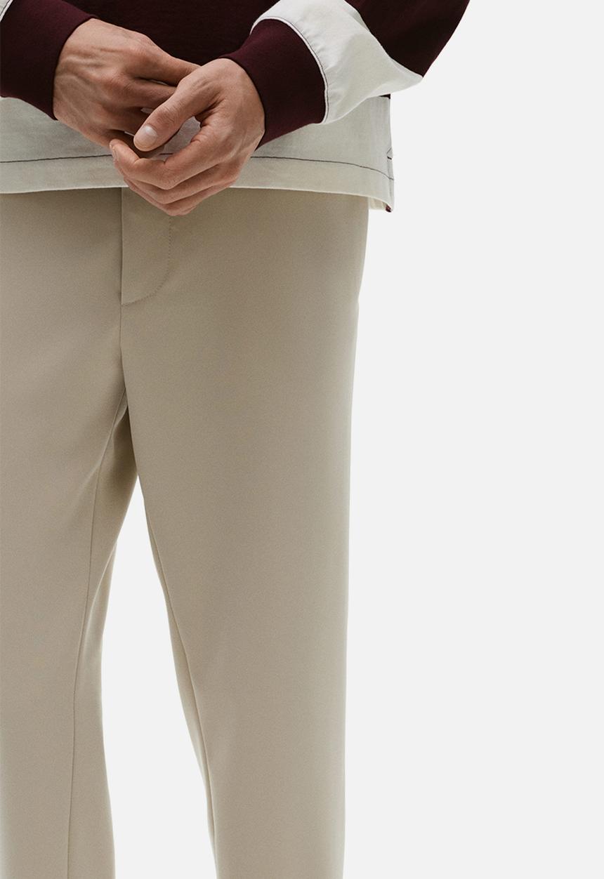 H&M - Slim fit cropped trousers - light beige