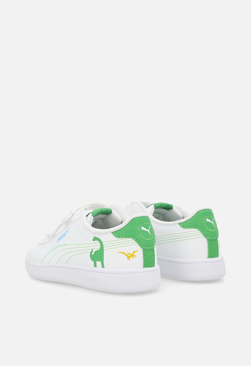 PUMA - Puma Smash 3.0 Dino V Ps - Puma White-Green Fruit-Vibrant Blue