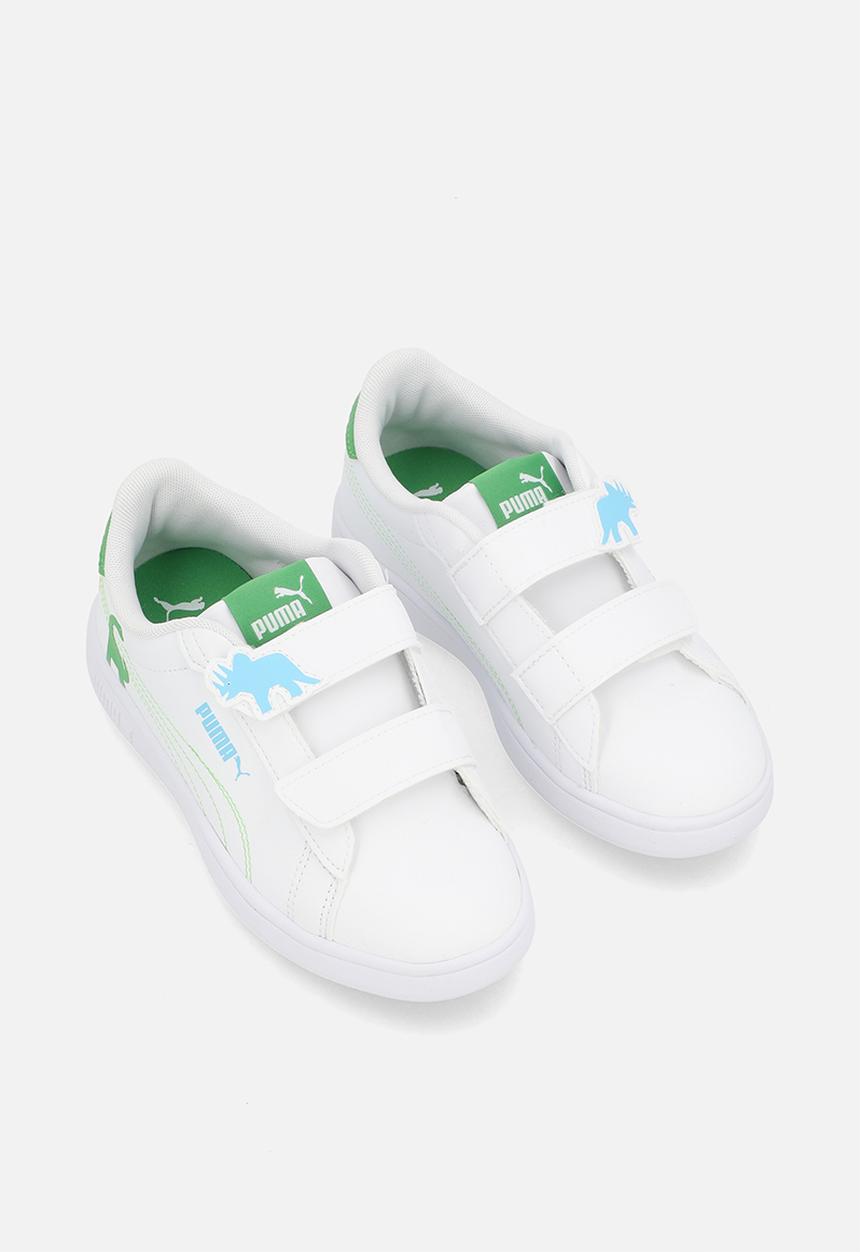 PUMA - Puma Smash 3.0 Dino V Ps - Puma White-Green Fruit-Vibrant Blue
