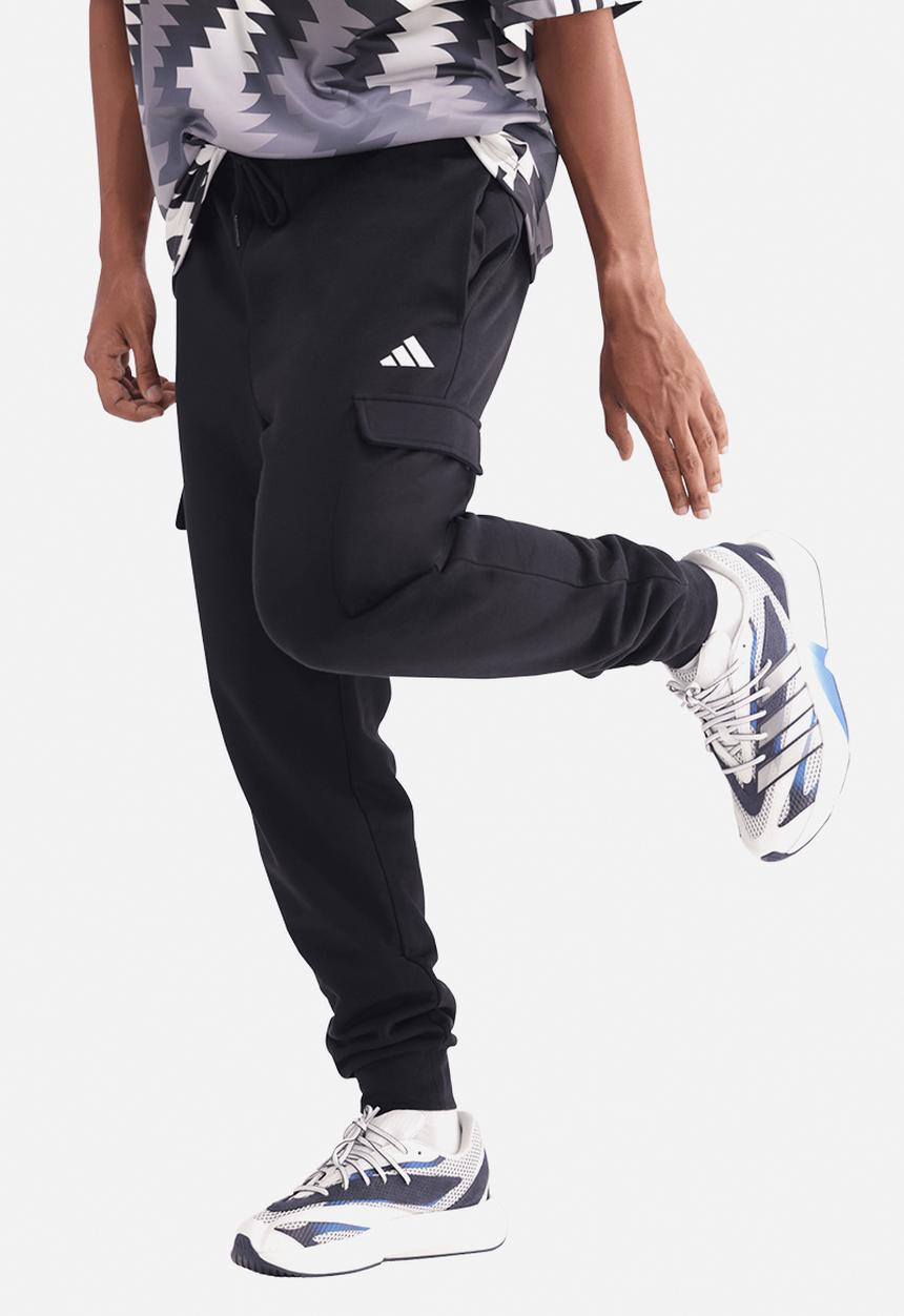 adidas Performance - Essentials Feelcozy Fleece Cargo Joggers - Black