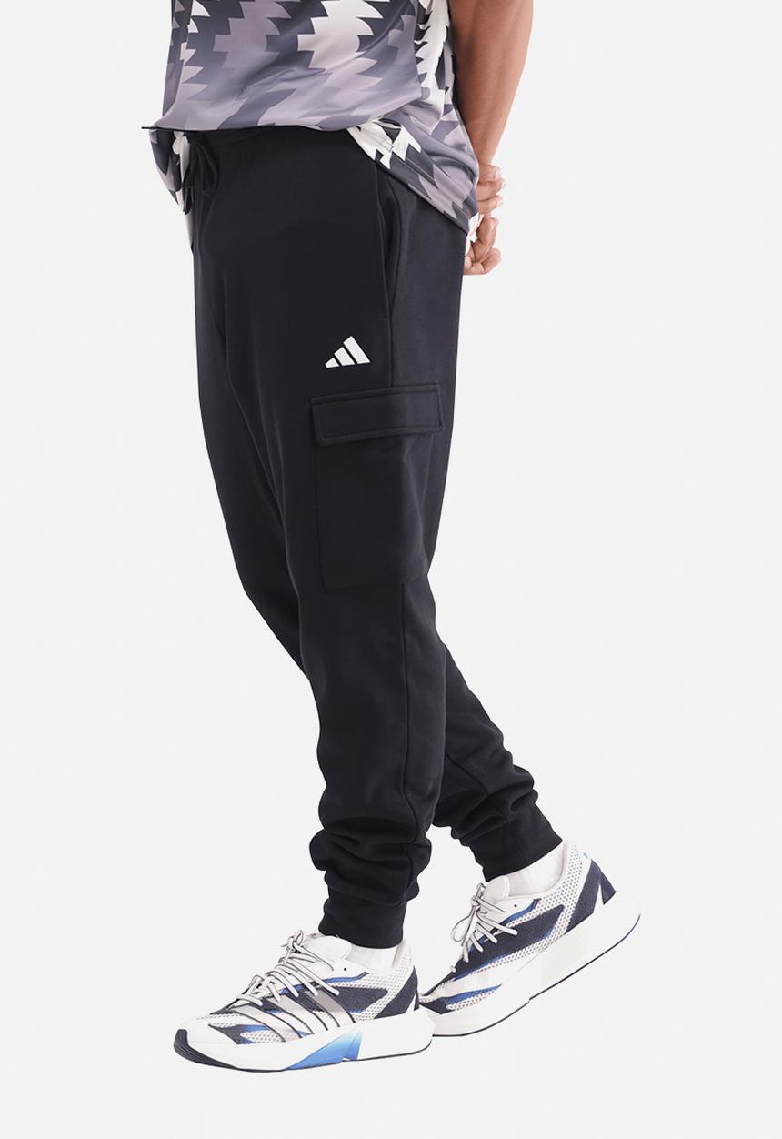 adidas Performance - Essentials Feelcozy Fleece Cargo Joggers - Black