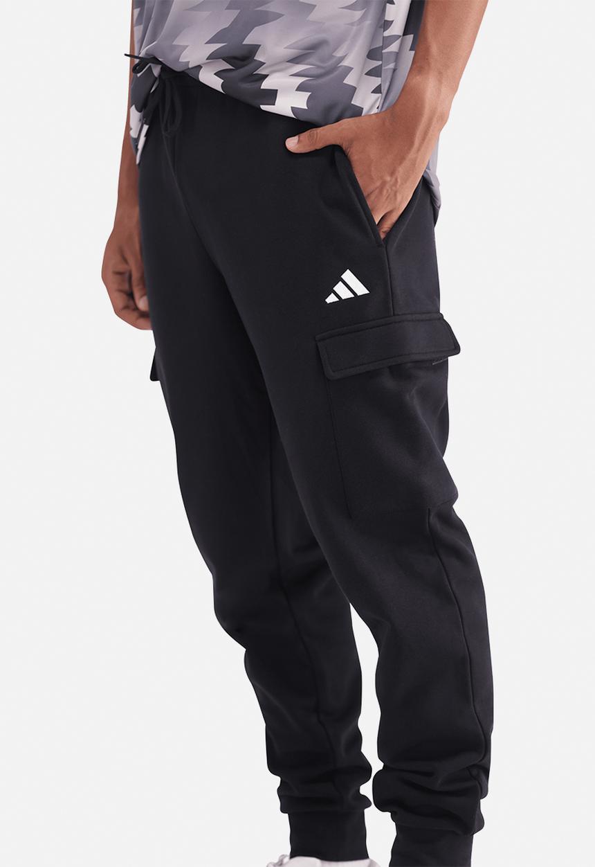 adidas Performance - Essentials Feelcozy Fleece Cargo Joggers - Black