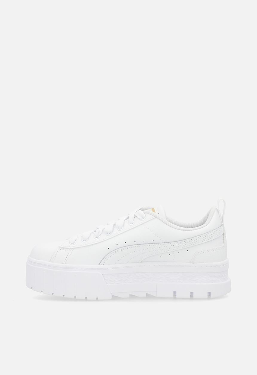 PUMA - Mayze leather junior puma - white/gold