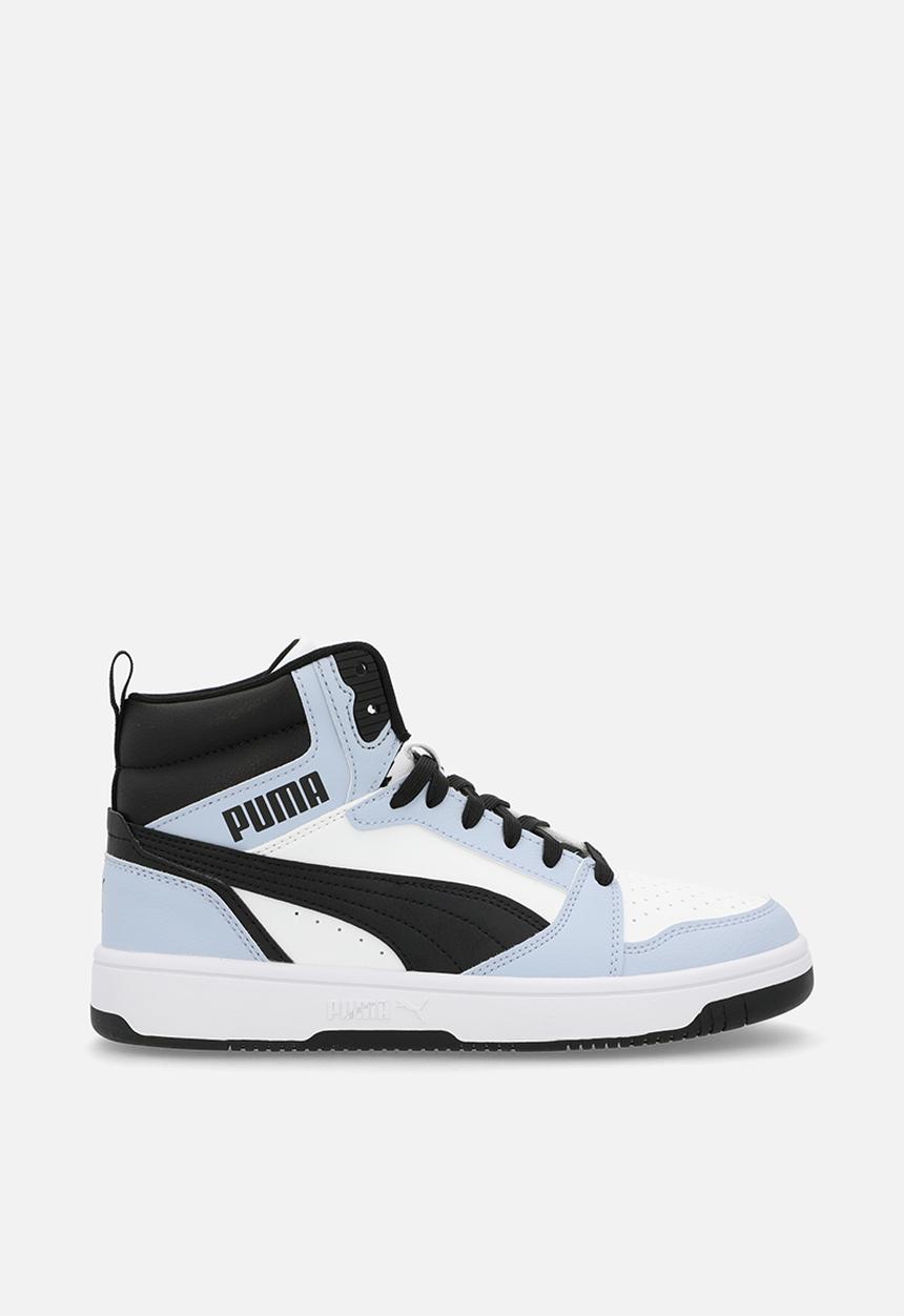 PUMA - Puma Rebound V6 Mid Jr - Puma White-Snow Mountain Blue-Puma Black
