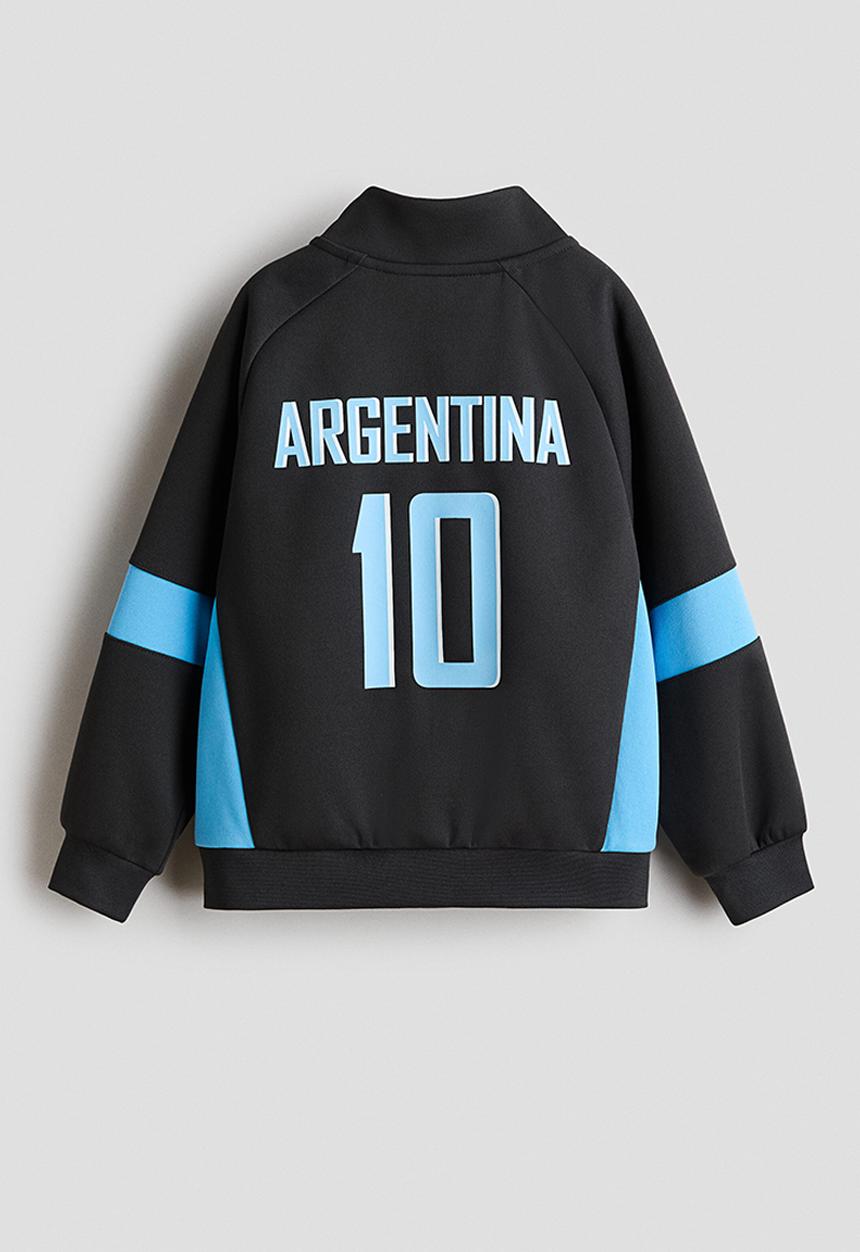 H&M - Football jacket - black/argentina