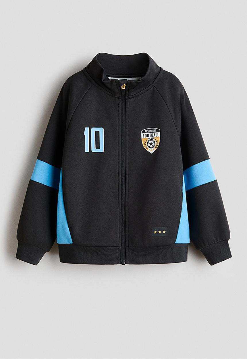 H&M - Football jacket - black/argentina