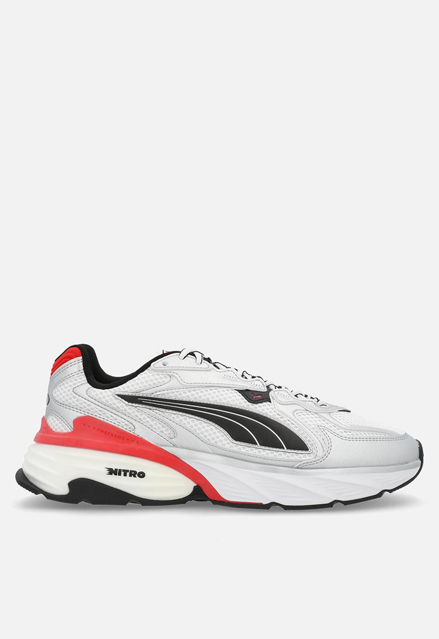 Fade Nitro LS - PUMA Silver-PUMA White-For All Time Red