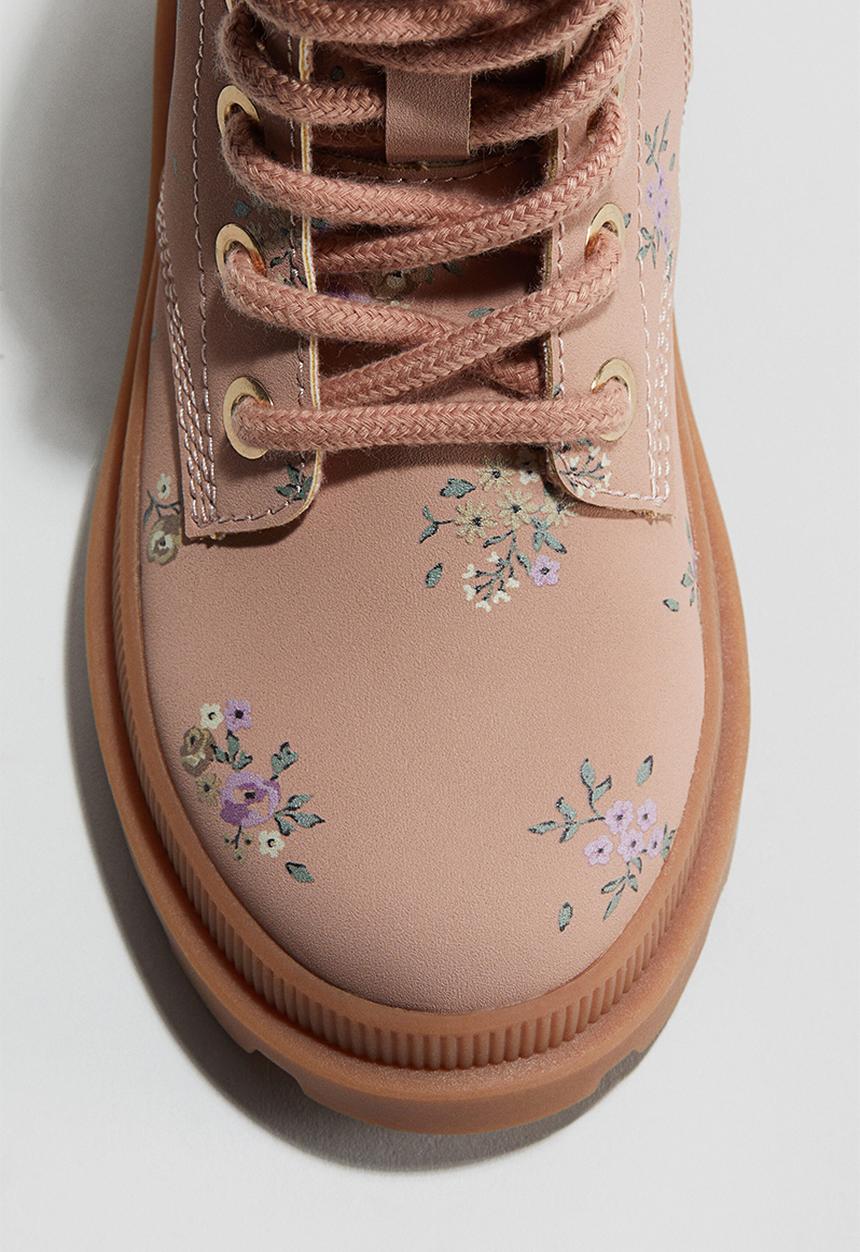 H&M - Lace-up boots - pink,multi