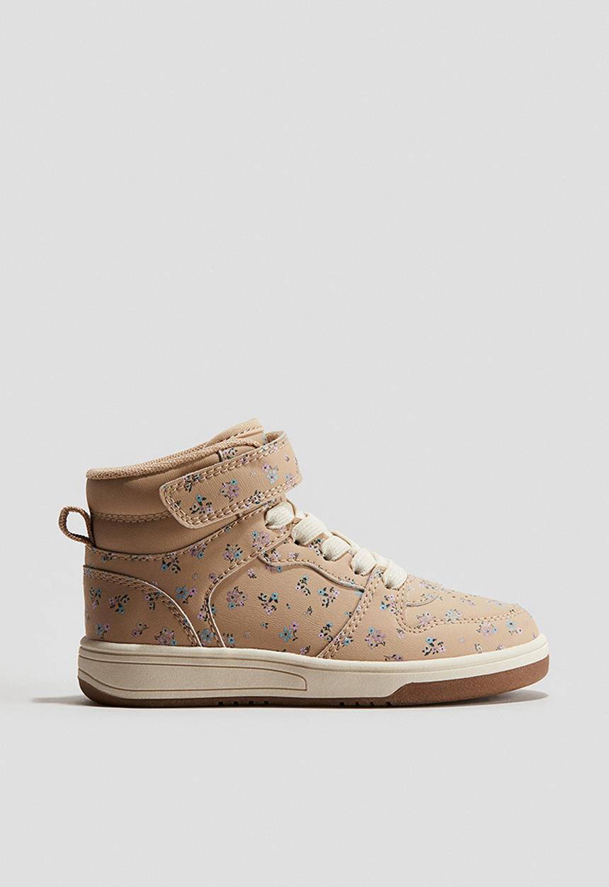 H&M - Hi-top trainers - beige/floral