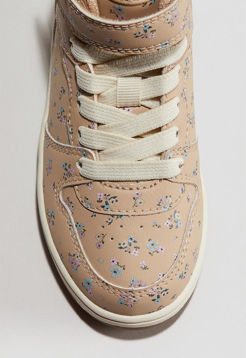 H&M - Hi-top trainers - beige/floral
