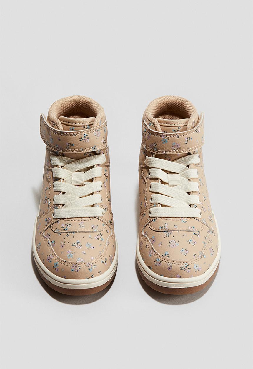 H&M - Hi-top trainers - beige/floral