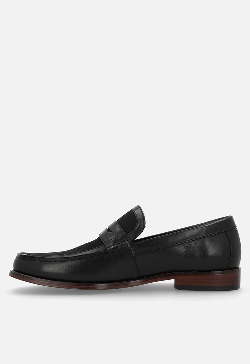 POLO - Jacquard Monogram Penny Loafer - Black