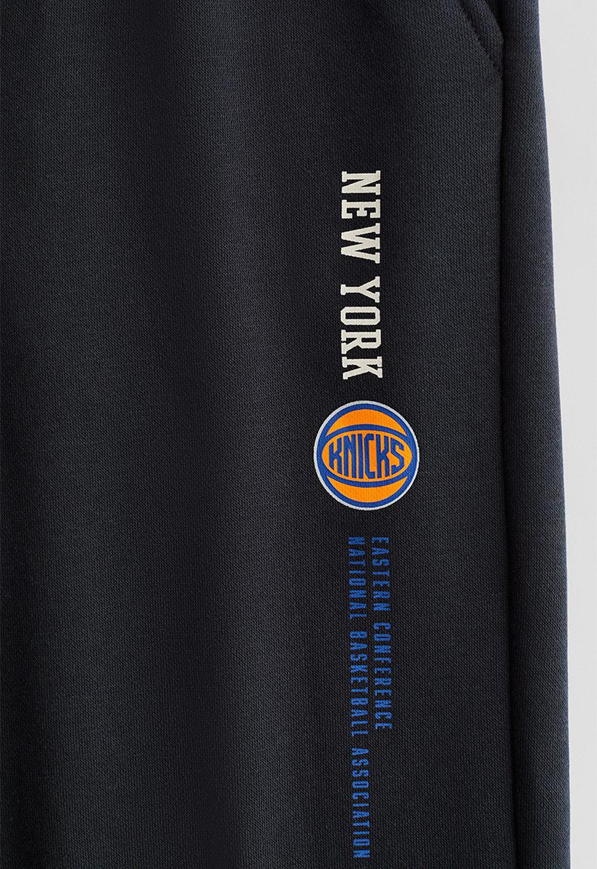 H&M - Print-motif joggers - navy blue new york knicks