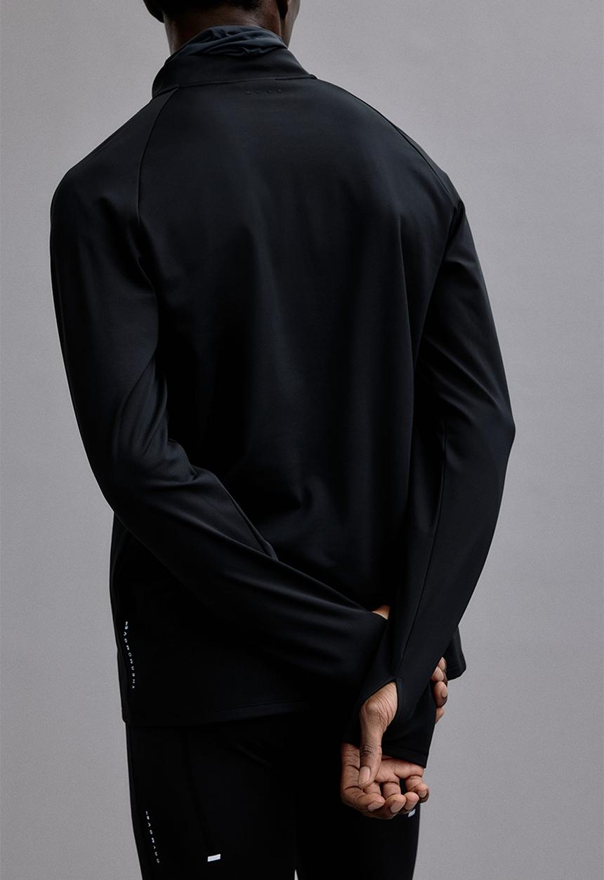 H&M - Zip-top midlayer sports top with thermomove™ - black