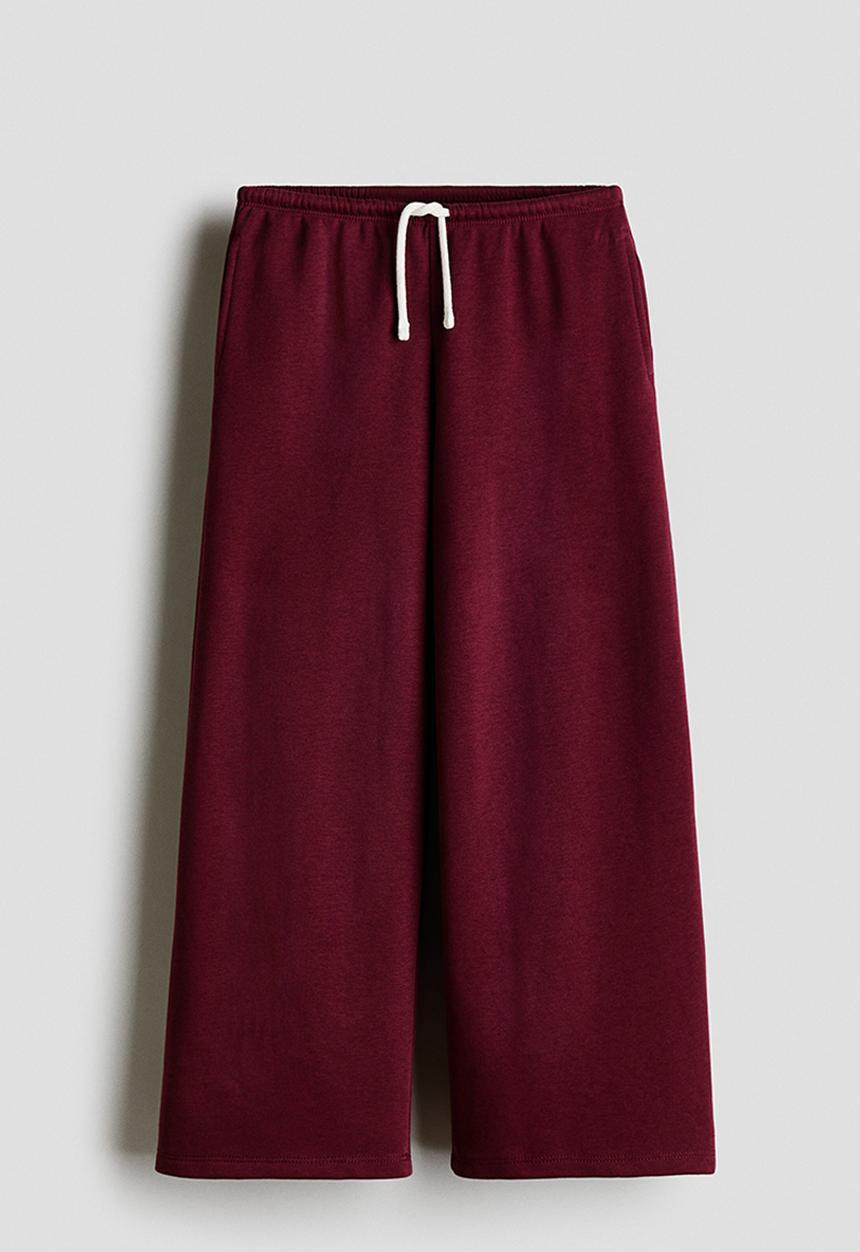 H&M - Brushed-inside joggers - dark red 
