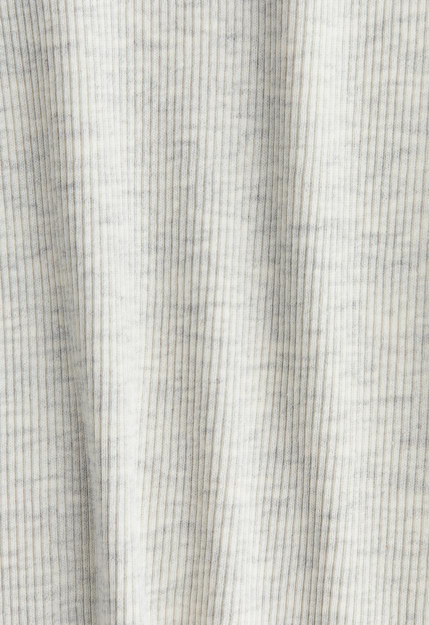 H&M - Ribbed cotton jersey top - light beige marl 