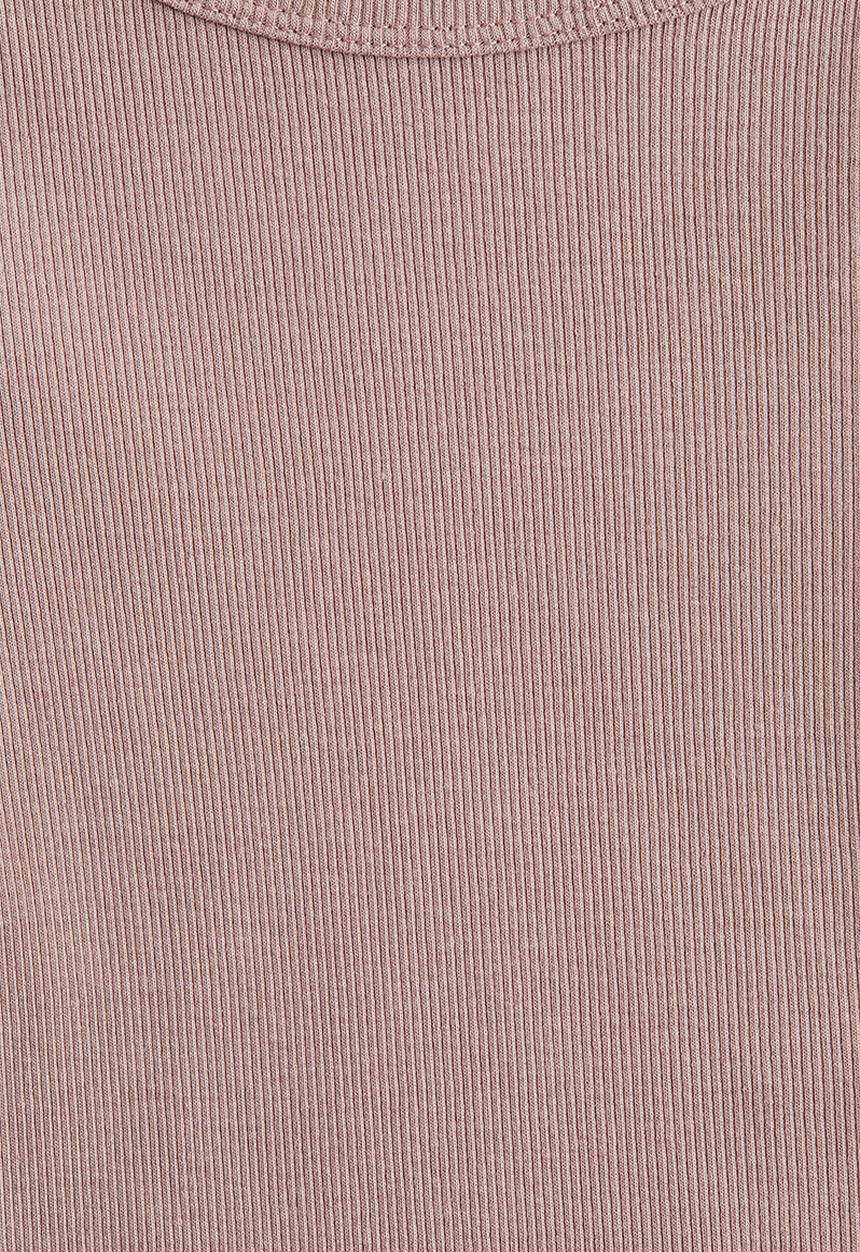 H&M - Ribbed cotton jersey top - dusty pink
