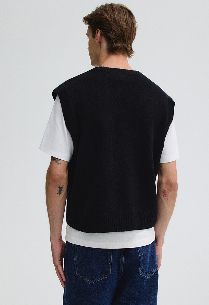 H&M - Regular fit sweater vest - black