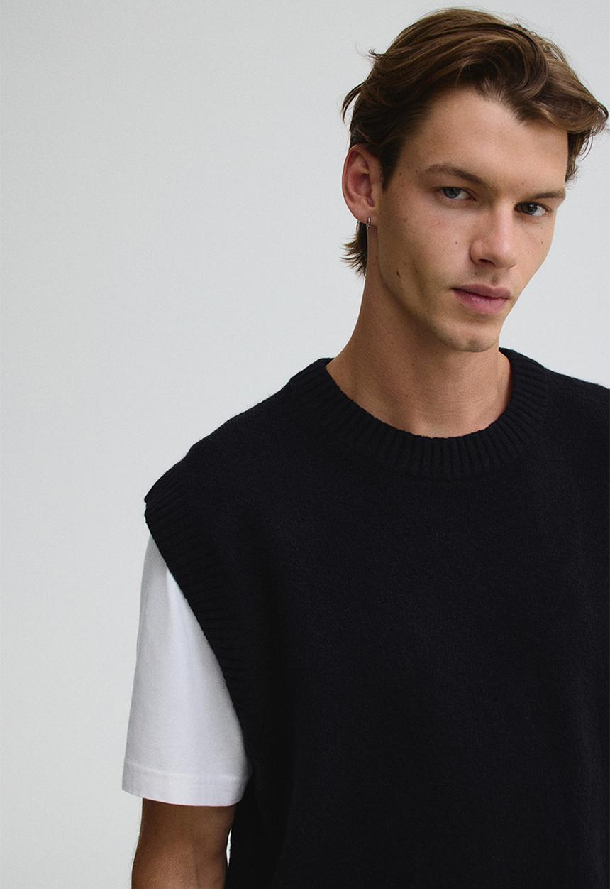 H&M - Regular fit sweater vest - black