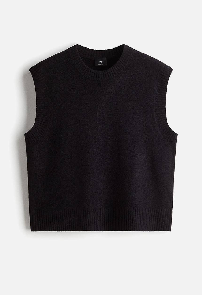 H&M - Regular fit sweater vest - black