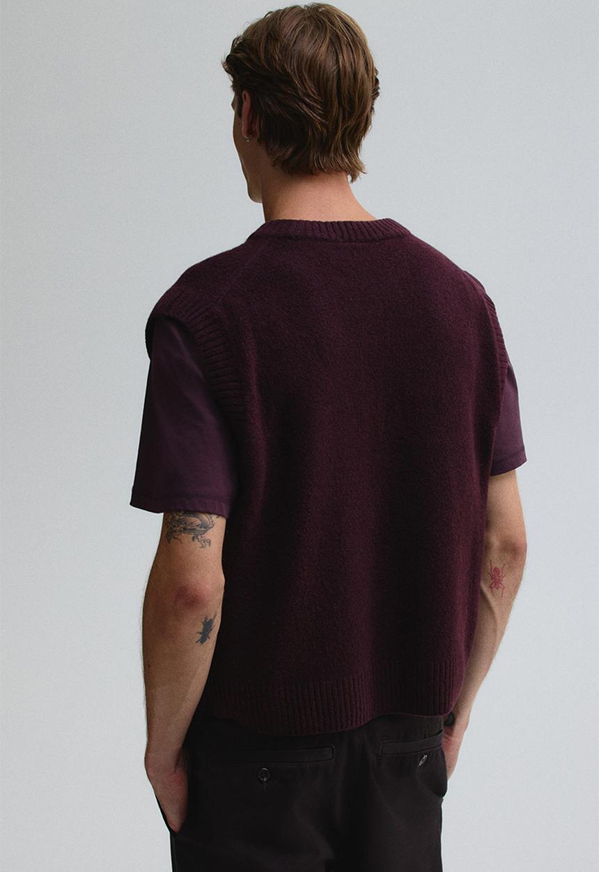 H&M - Regular fit sweater vest - burgundy