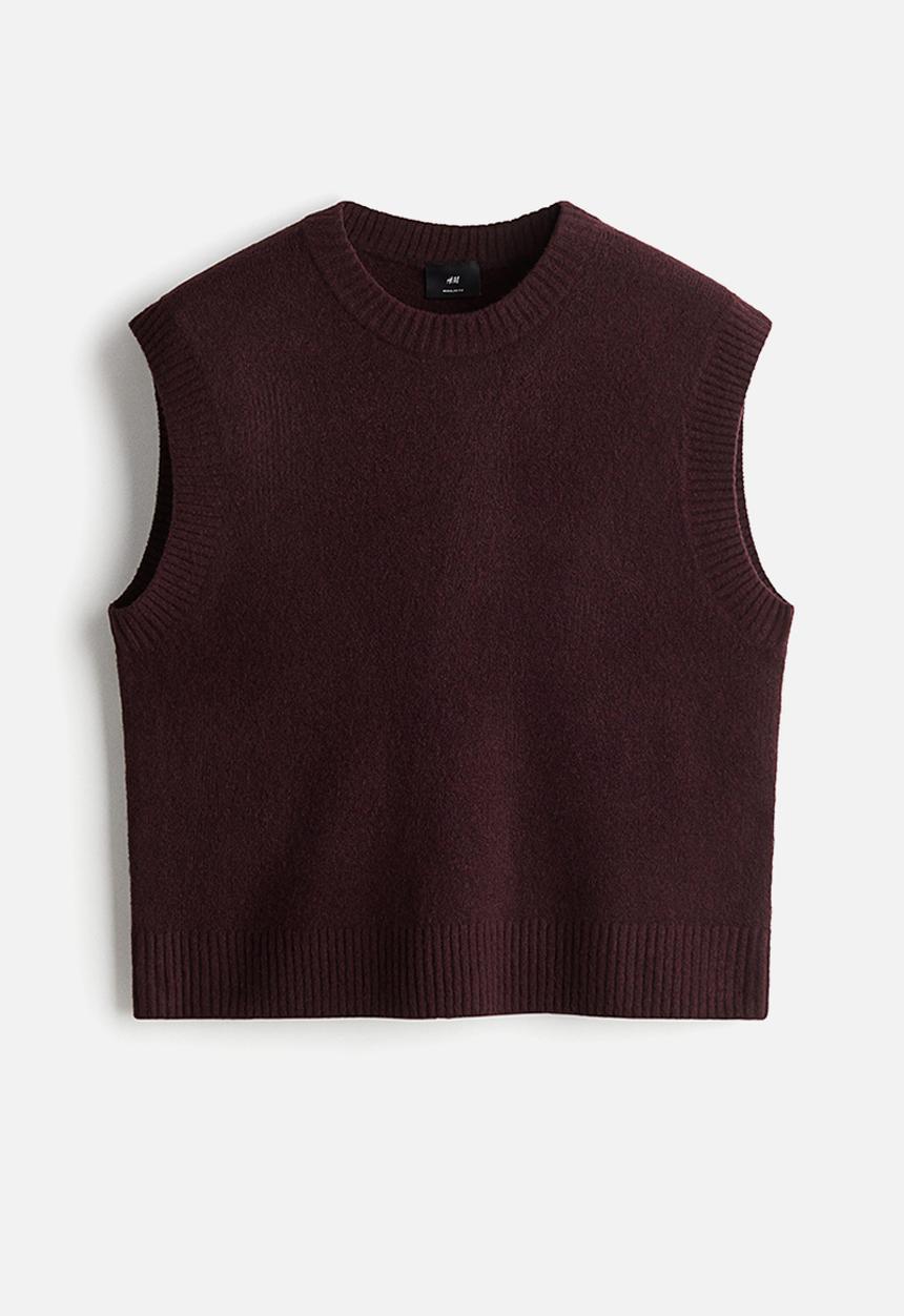 H&M - Regular fit sweater vest - burgundy
