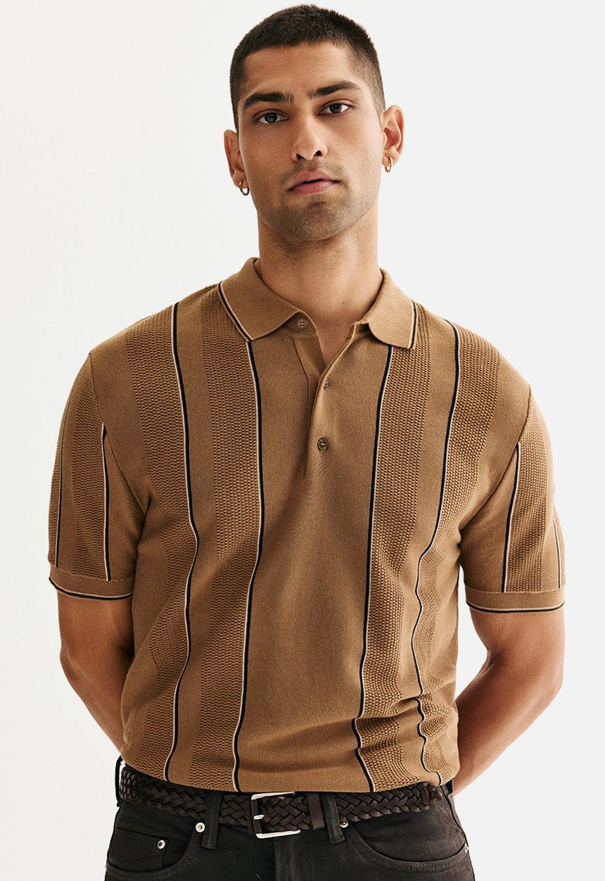 H&M - Regular fit polo shirt - dark beige