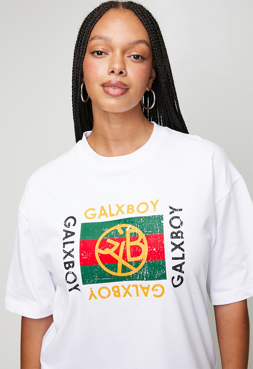 GALXBOY - VINTAGE T-SHIRT  - WHITE