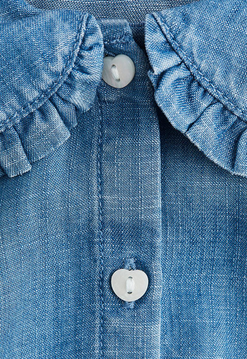 H&M - Collared blouse - denim blue