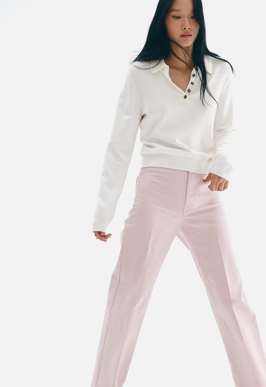H&M - Canvas trousers - light pink