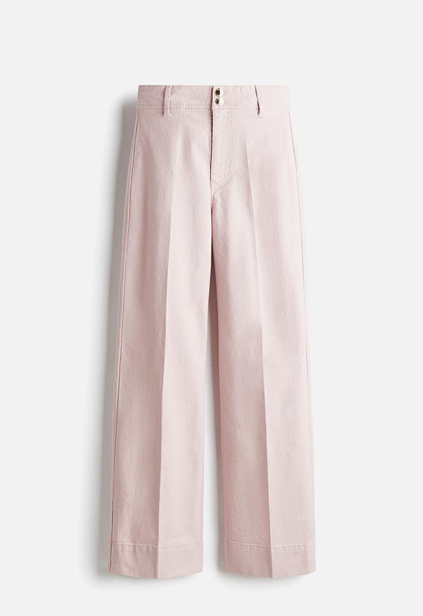 H&M - Canvas trousers - light pink