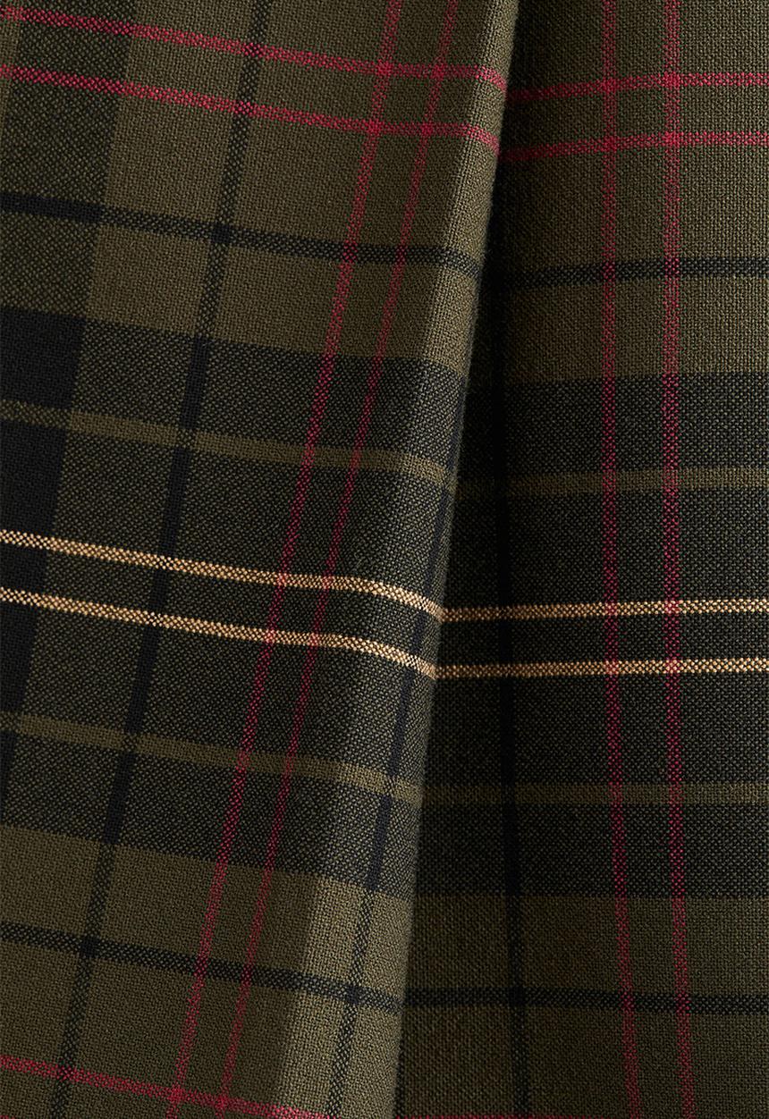 H&M - Pleated skirt - dark green/checked 