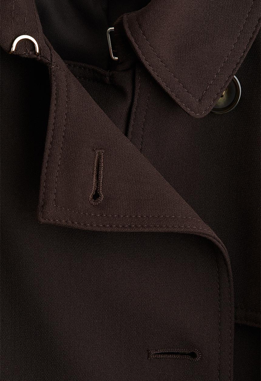 H&M - Double-breasted trenchcoat - dark brown