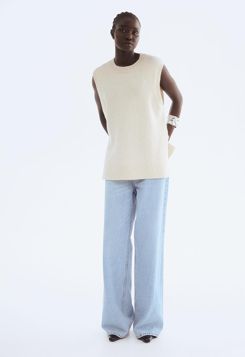 H&M - Sweater vest - light beige marl