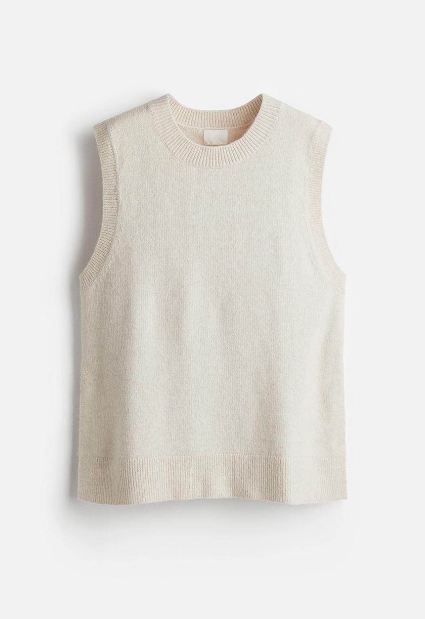 H&M - Sweater vest - light beige marl