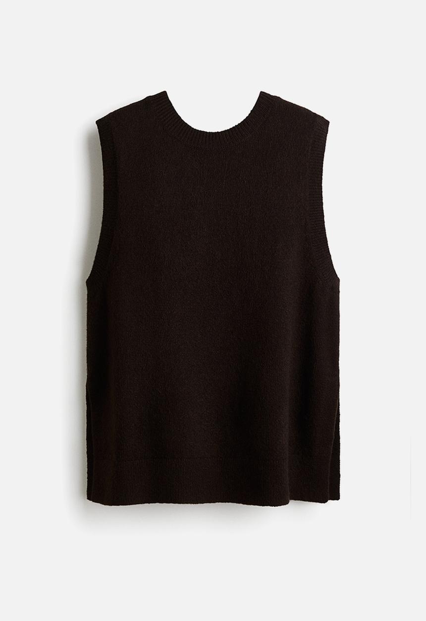 H&M - Sweater vest - dark brown