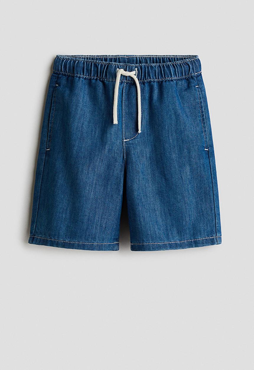 H&M - Cotton denim shorts - dark denim blue