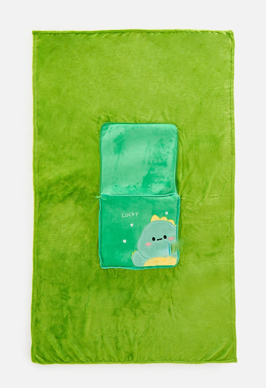 Pop Candy - 2-in-1 blanket & pillow - green/yellow