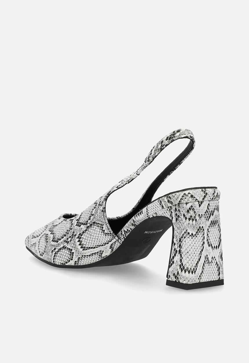 Madison® - Odette slingback heel - white & black
