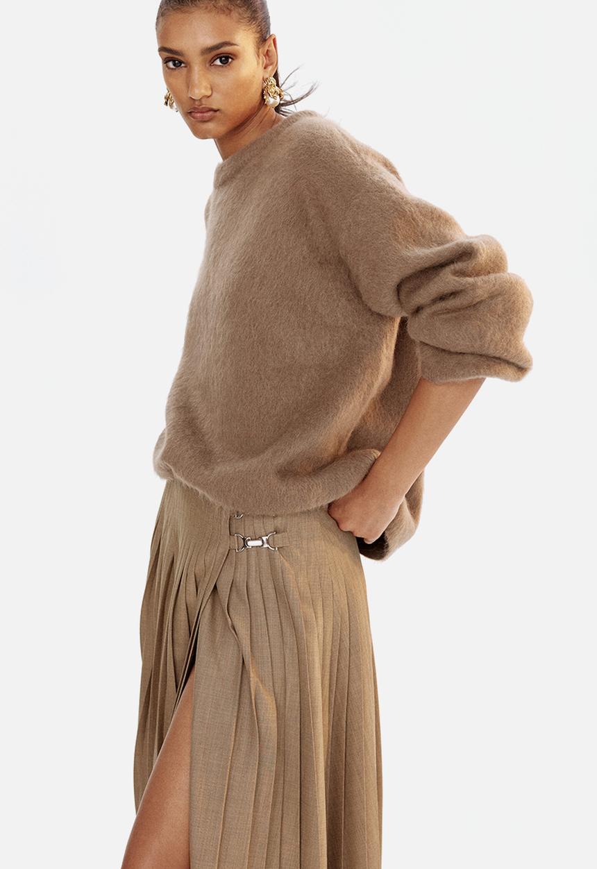 H&M - Oversized mohair-blend jumper - brown