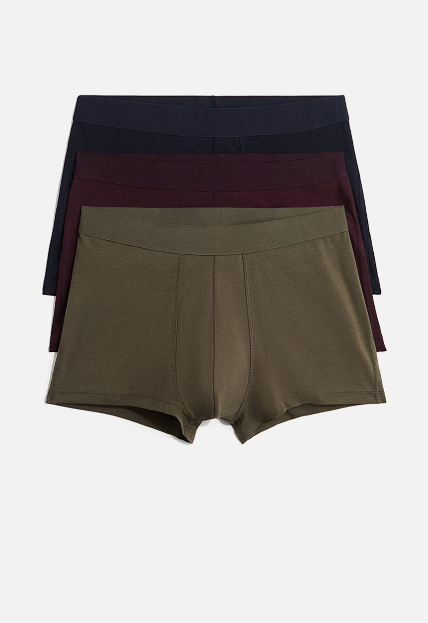 H&M - 3-pack short trunks with lycra® - blue/green/red 