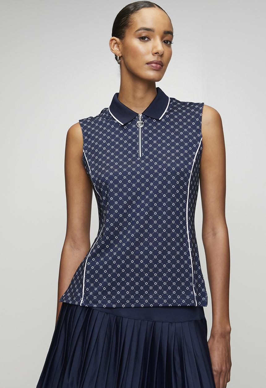 Pringle of Scotland - Pringle kerry short sleeve golfer - navy