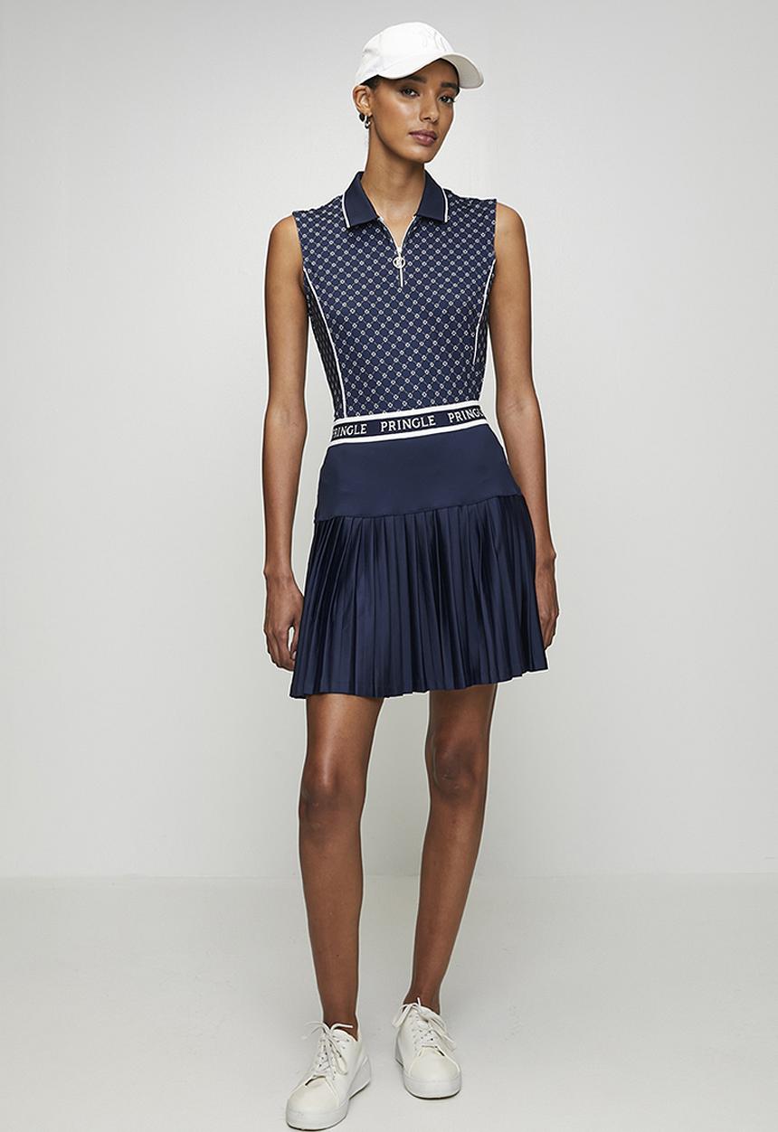 Pringle of Scotland - Pringle kerry short sleeve golfer - navy