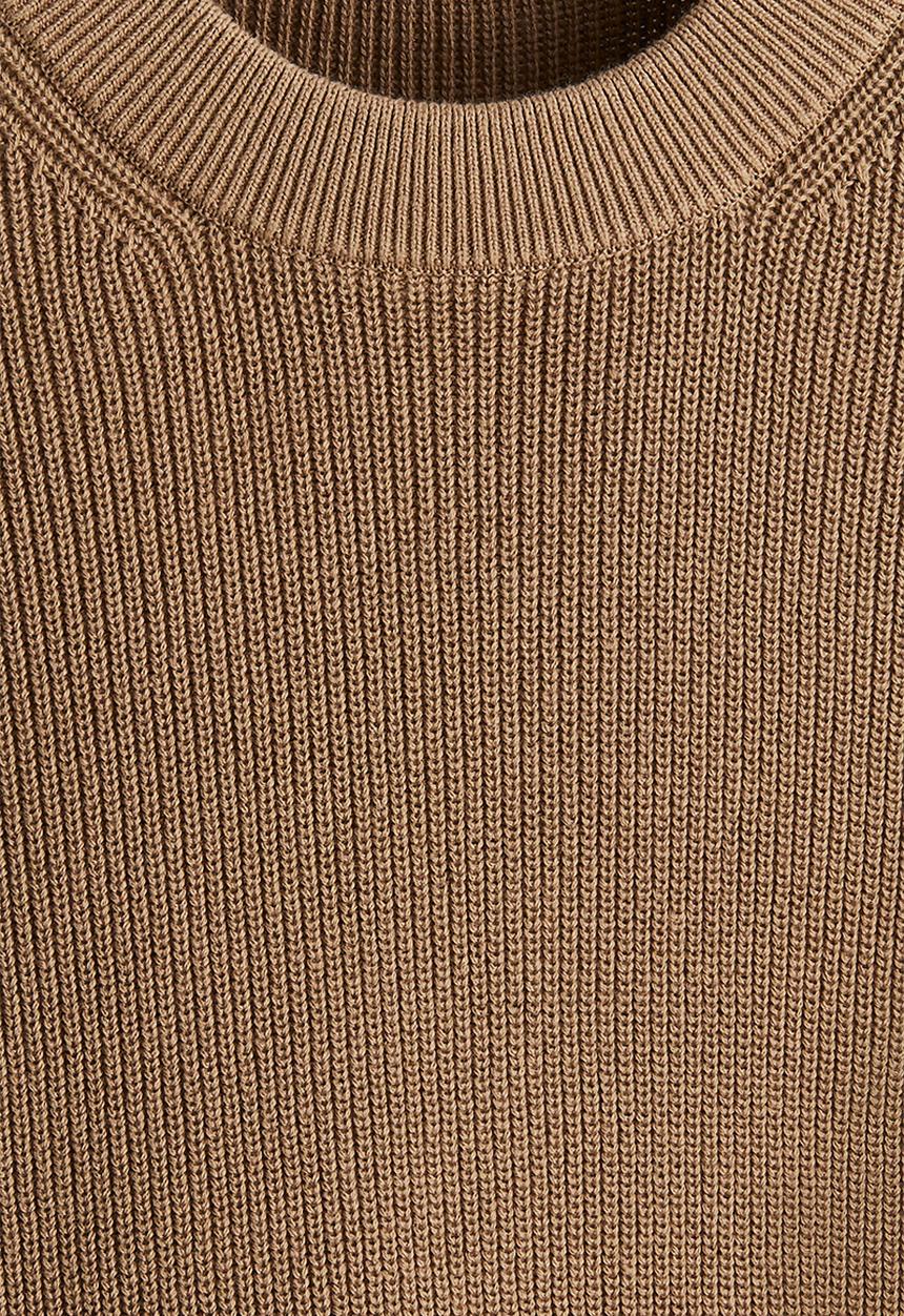 H&M - Regular fit rib-knit jumper - dark beige