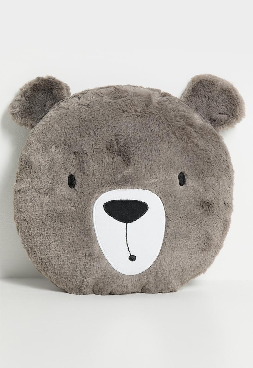 H&S - Bear cushion - Grey