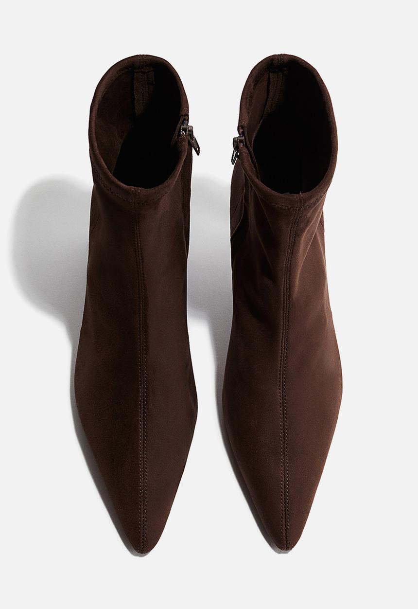 H&M - Heeled sock boots - dark brown