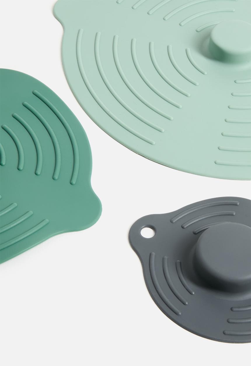 Excellent Houseware - Silicone lid set of 3 - Multi