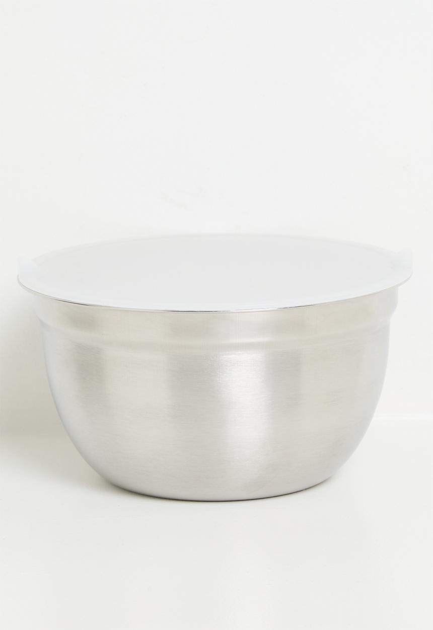 Excellent Houseware - Stella stainless steel bowl with lid set of 3 - Silver
