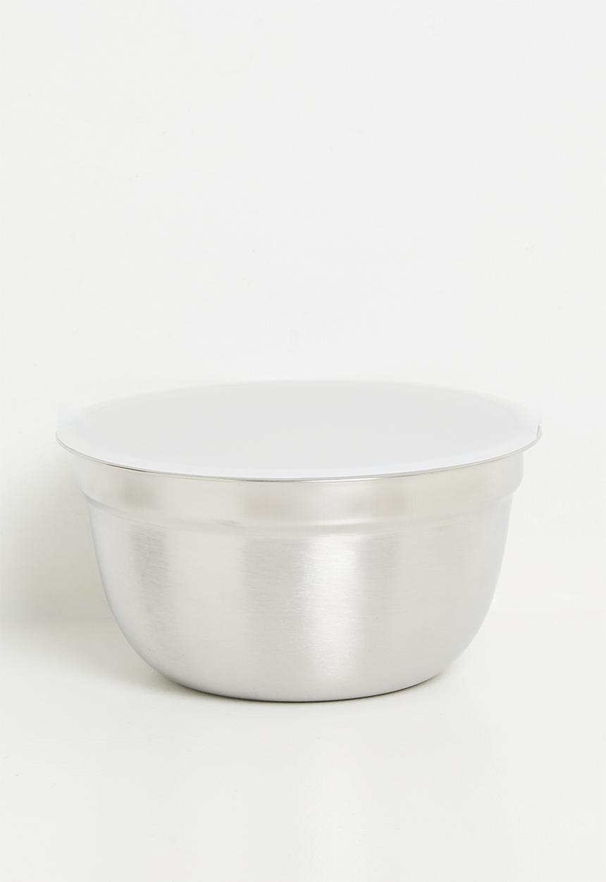 Excellent Houseware - Stella stainless steel bowl with lid set of 3 - Silver
