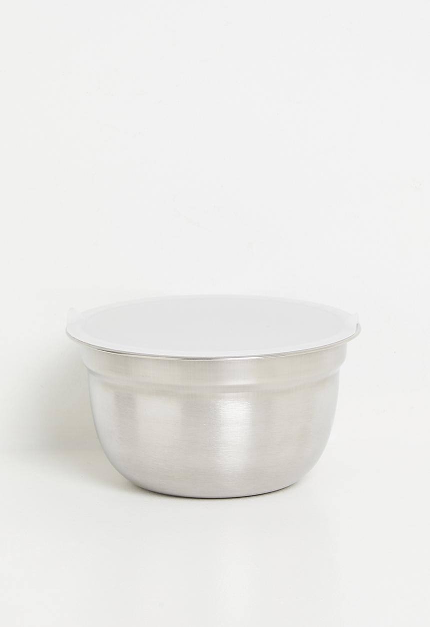 Excellent Houseware - Stella stainless steel bowl with lid set of 3 - Silver